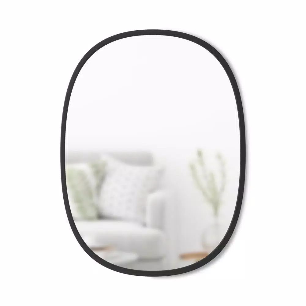Wall Mirrors Umbra Hub 24 In. H X 18 In. W Modern Oval Modern Framed Mirror Black 3 Wall Mirrors Umbra Hub 24 In. H X 18 In. W Modern Oval Modern Framed Mirror Black