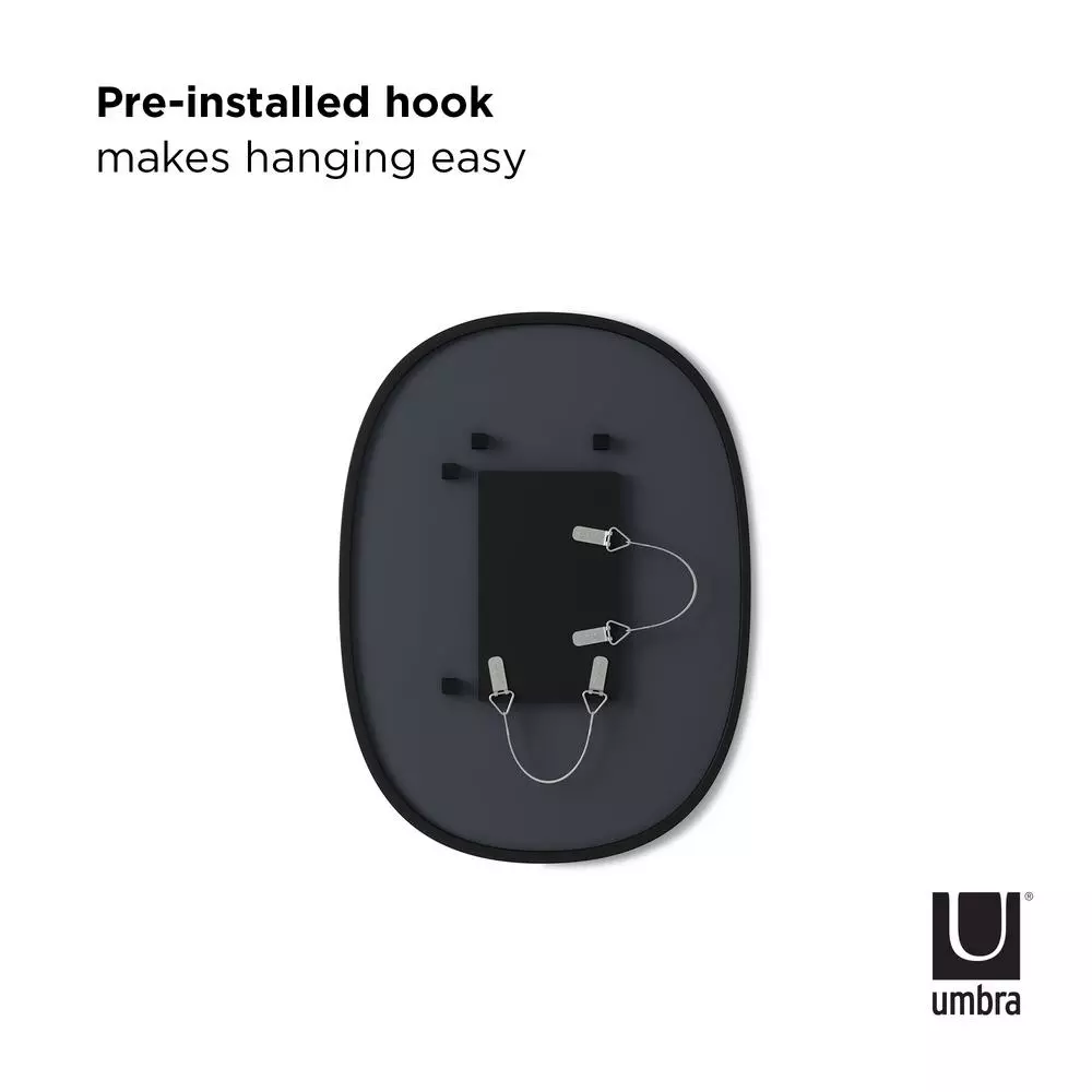 Wall Mirrors Umbra Hub 24 In. H X 18 In. W Modern Oval Modern Framed Mirror Black 9 Wall Mirrors Umbra Hub 24 In. H X 18 In. W Modern Oval Modern Framed Mirror Black - Image 7