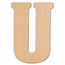 Decorative Letters Jeff McWilliams Designs 15 In. Oversized Unfinished Wood Letter (U)