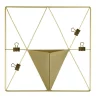 Memo Boards WallPops Gold Triangle Metal Grid With Pocket Wall Organizer
