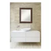 Mirrors Amanti Art Cyprus 21 In. W X 25 In. H Framed Rectangular Beveled Edge Bathroom Vanity Mirror In Walnut