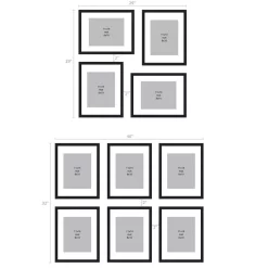 Picture Frames DesignOvation Gallery 11 In. X 14 In. Matted To 8 In. X 10 In. Walnut Brown Picture Frame (Set Of 4) -SAFAVIEH Shop walnut brown designovation picture frames 212302 76 1000