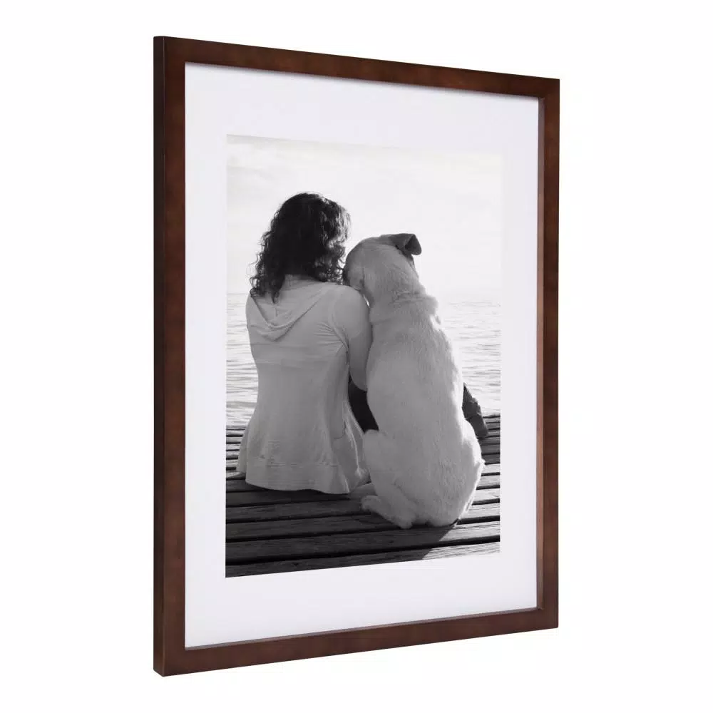 Picture Frames DesignOvation Gallery 14 In. X 18 In. Matted To 11 In. X 14 In. Walnut Brown Picture Frame (Set Of 2) 5 Picture Frames DesignOvation Gallery 14 In. X 18 In. Matted To 11 In. X 14 In. Walnut Brown Picture Frame (Set Of 2) - Image 3
