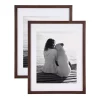 Picture Frames DesignOvation Gallery 14 In. X 18 In. Matted To 11 In. X 14 In. Walnut Brown Picture Frame (Set Of 2)