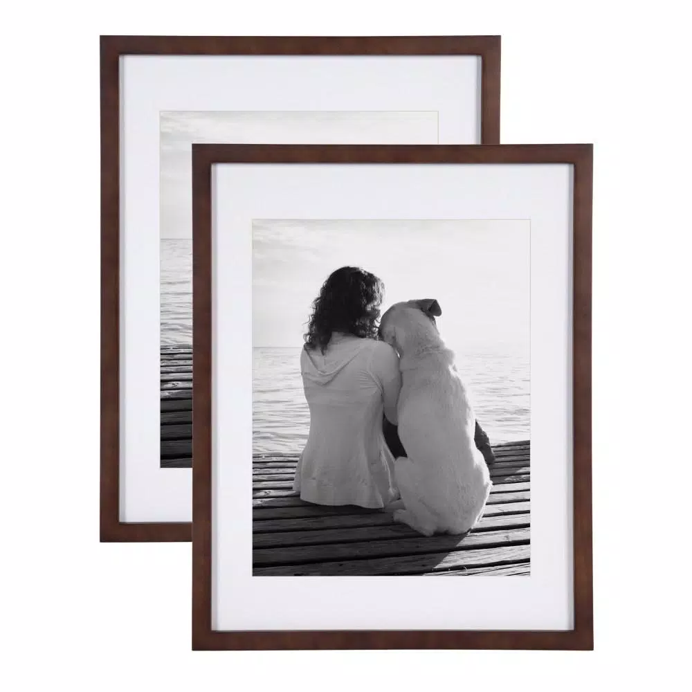 Picture Frames DesignOvation Gallery 14 In. X 18 In. Matted To 11 In. X 14 In. Walnut Brown Picture Frame (Set Of 2) 3 Picture Frames DesignOvation Gallery 14 In. X 18 In. Matted To 11 In. X 14 In. Walnut Brown Picture Frame (Set Of 2)