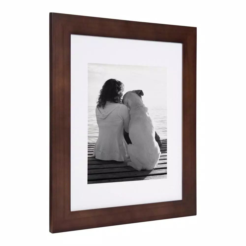 Picture Frames DesignOvation Museum 11×14 Matted To 8×10 Walnut Brown Picture Frame Set Of 4 5 Picture Frames DesignOvation Museum 11×14 Matted To 8×10 Walnut Brown Picture Frame Set Of 4 - Image 3