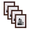 Picture Frames DesignOvation Museum 11×14 Matted To 8×10 Walnut Brown Picture Frame Set Of 4