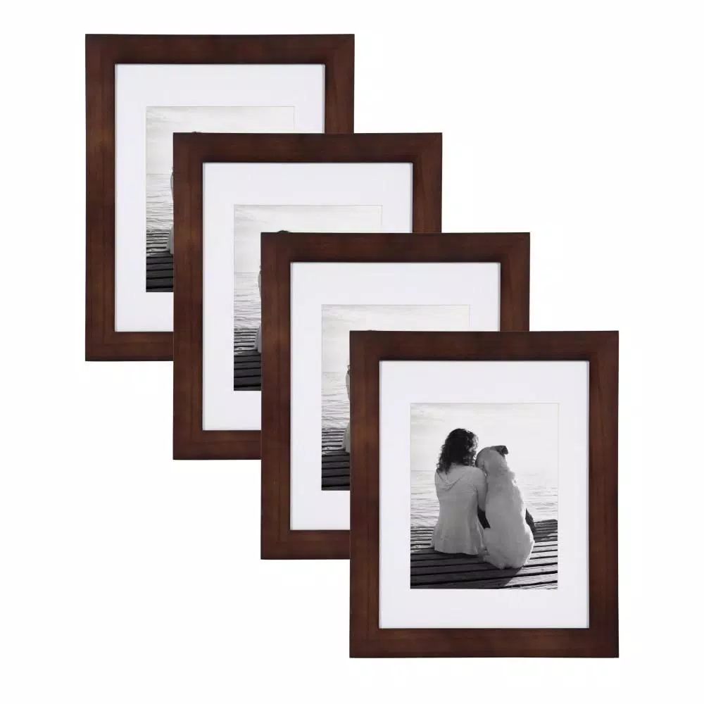 Picture Frames DesignOvation Museum 11×14 Matted To 8×10 Walnut Brown Picture Frame Set Of 4 3 Picture Frames DesignOvation Museum 11×14 Matted To 8×10 Walnut Brown Picture Frame Set Of 4