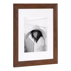 Kate And Laurel Edson 16 In. X 20 In. Matted To 11 In. X 14 In. Walnut Brown Picture Frames (Set Of 2) -SAFAVIEH Shop walnut brown kate and laurel picture frames 216966 4f 1000