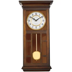 Wall Clocks Bulova 24 In. H X 11.5 In. W Pendulum Chime Wall Clock