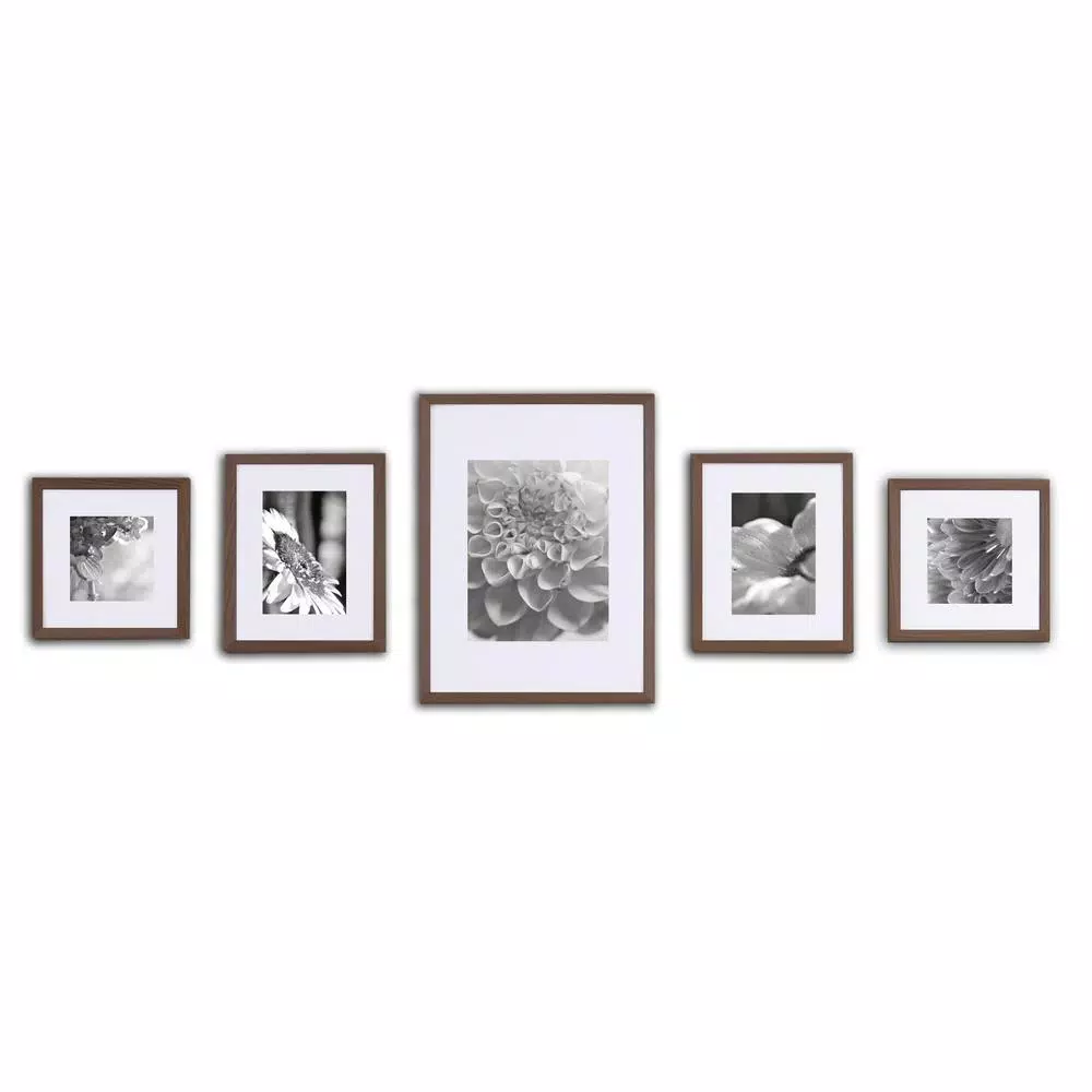 Picture Frames Pinnacle Wall Kit Walnut Picture Frame (5-Pack) 4 Picture Frames Pinnacle Wall Kit Walnut Picture Frame (5-Pack) - Image 2