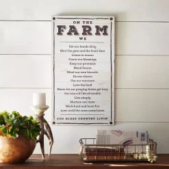 Wall Signs 3R Studios 26 In. X 15 In. “On The Farm” Wall Art 11 Wall Signs 3R Studios 26 In. X 15 In. “On The Farm” Wall Art -SAFAVIEH Shop white 3r studios wall signs da5585 c3 1000