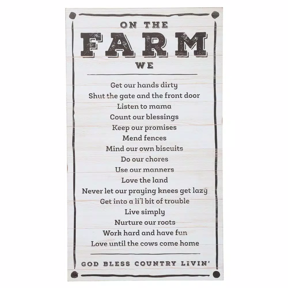 Wall Signs 3R Studios 26 In. X 15 In. “On The Farm” Wall Art 4 Wall Signs 3R Studios 26 In. X 15 In. “On The Farm” Wall Art - Image 2