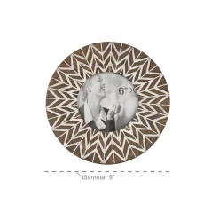 Picture Frames LITTON LANE 5 In. X 5 In. Round White And Natural Carved Wood Picture Frame With Chevron Pattern 9 Picture Frames LITTON LANE 5 In. X 5 In. Round White And Natural Carved Wood Picture Frame With Chevron Pattern -SAFAVIEH Shop white and natural litton lane picture frames 42984 1f 1000