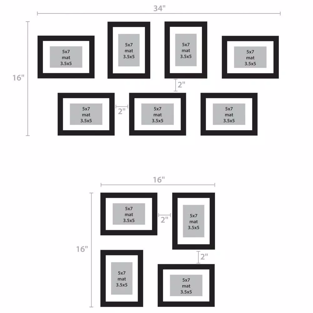 Picture Frames DesignOvation Gallery 5 In. X 7 In. Matted To 3.5 In. X 5 In. White Picture Frame (Set Of 4) 9 Picture Frames DesignOvation Gallery 5 In. X 7 In. Matted To 3.5 In. X 5 In. White Picture Frame (Set Of 4) - Image 7