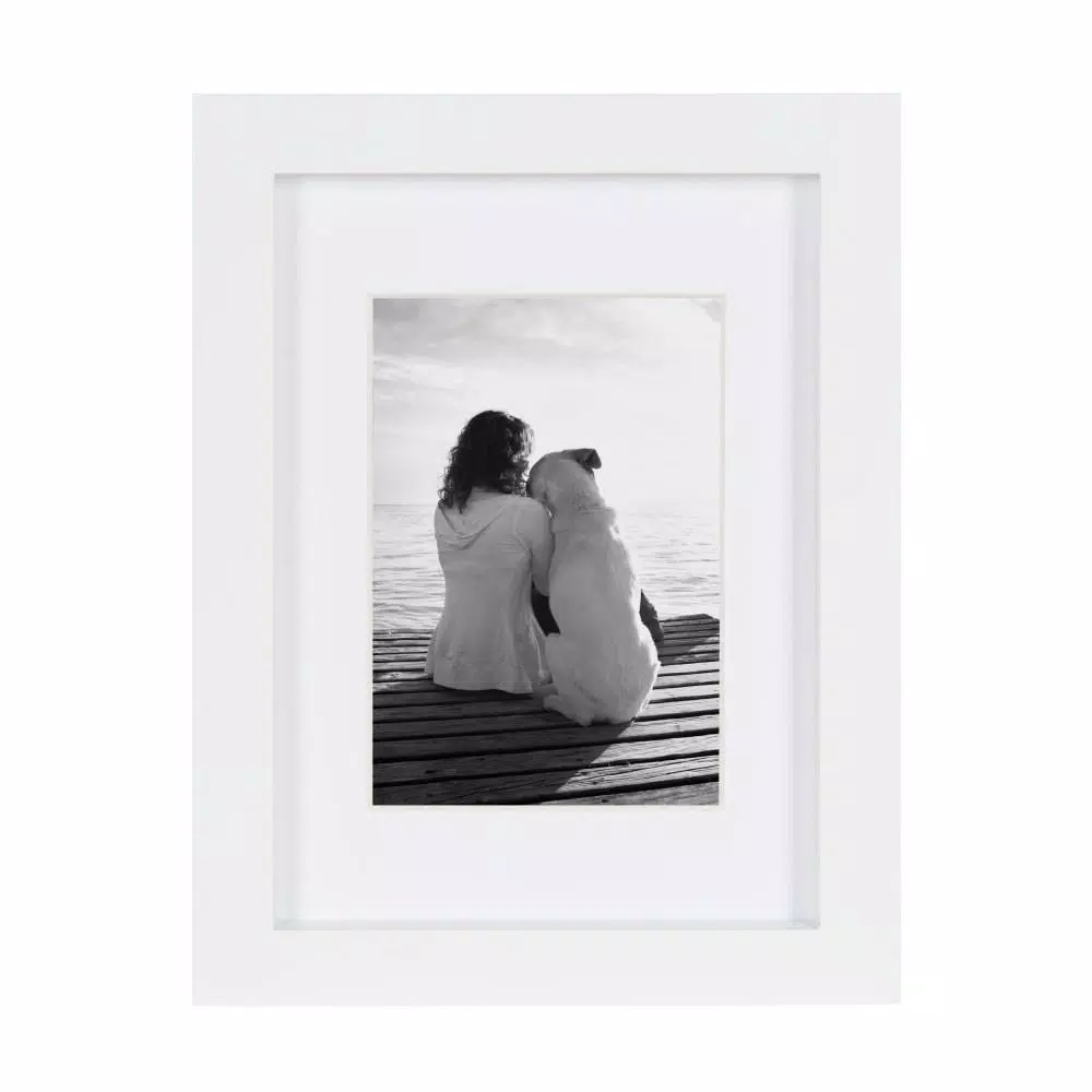 Picture Frames DesignOvation Gallery 5 In. X 7 In. Matted To 3.5 In. X 5 In. White Picture Frame (Set Of 4) 4 Picture Frames DesignOvation Gallery 5 In. X 7 In. Matted To 3.5 In. X 5 In. White Picture Frame (Set Of 4) - Image 2