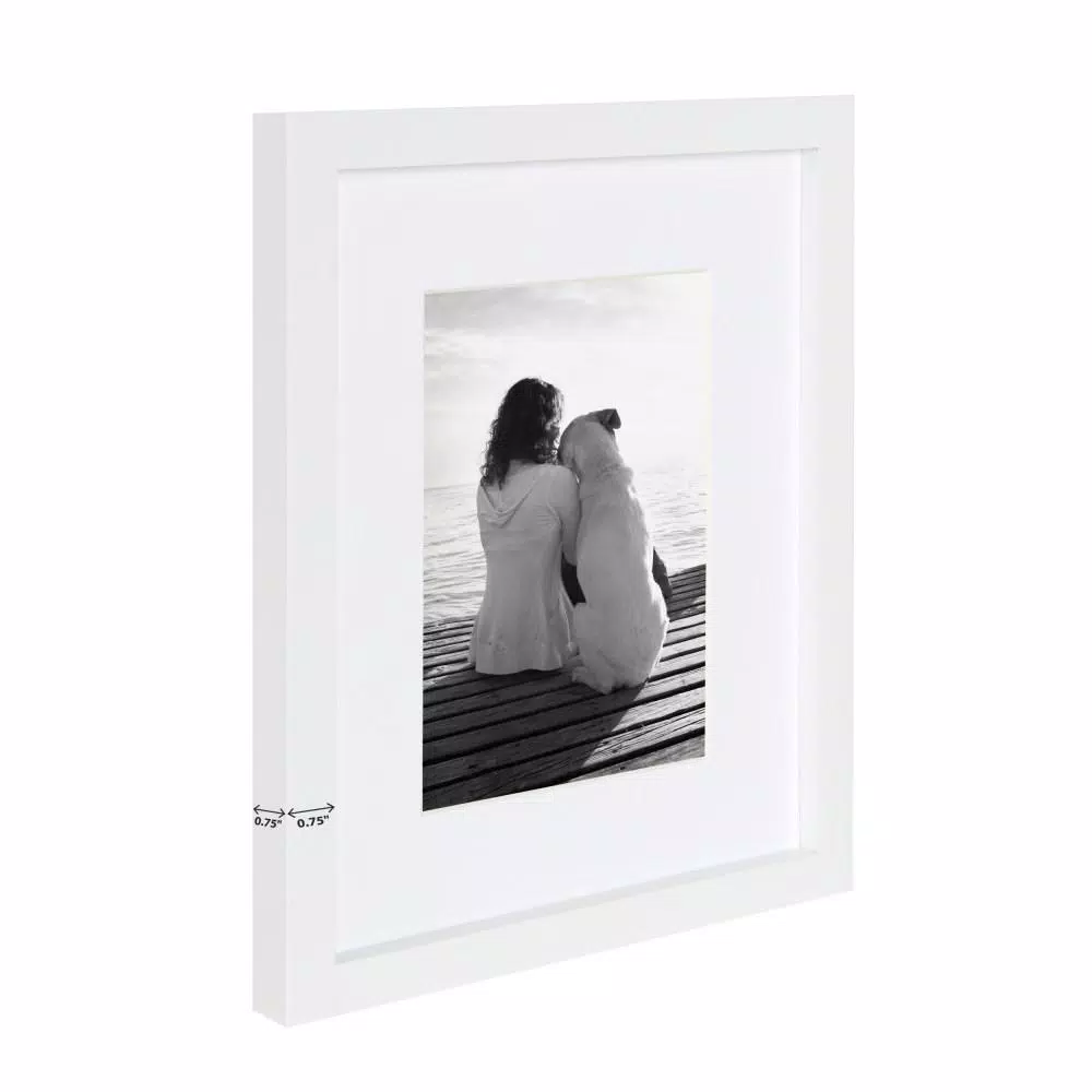 Picture Frames DesignOvation Gallery 8 In. X 10 In. Matted To 5 In. X 7 In. White Picture Frame (Set Of 4) 5 Picture Frames DesignOvation Gallery 8 In. X 10 In. Matted To 5 In. X 7 In. White Picture Frame (Set Of 4) - Image 3