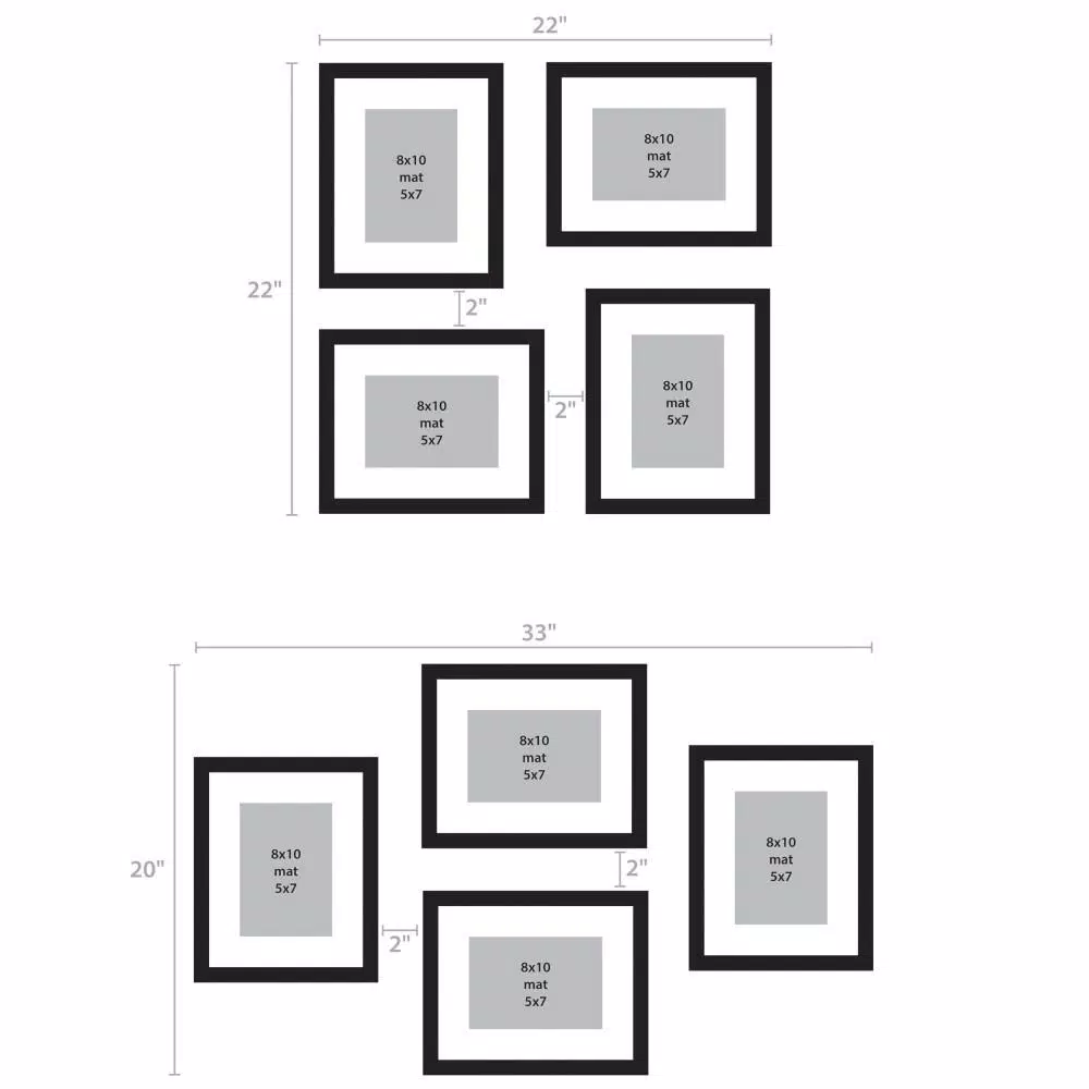 Picture Frames DesignOvation Gallery 8 In. X 10 In. Matted To 5 In. X 7 In. White Picture Frame (Set Of 4) 9 Picture Frames DesignOvation Gallery 8 In. X 10 In. Matted To 5 In. X 7 In. White Picture Frame (Set Of 4) - Image 7