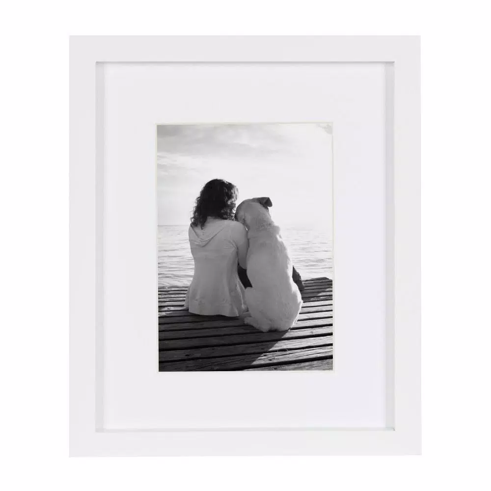 Picture Frames DesignOvation Gallery 8 In. X 10 In. Matted To 5 In. X 7 In. White Picture Frame (Set Of 4) 4 Picture Frames DesignOvation Gallery 8 In. X 10 In. Matted To 5 In. X 7 In. White Picture Frame (Set Of 4) - Image 2