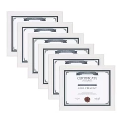 Picture Frames DesignOvation Kieva 8.5 In. X 11 In. White Picture Frame (Set Of 6)