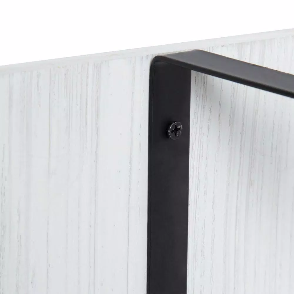 Wall Accents Kate And Laurel Oakly Rustic White Wood Candle Sconce 5 Wall Accents Kate And Laurel Oakly Rustic White Wood Candle Sconce - Image 3