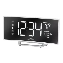 Table Clocks La Crosse Technology Curved Mirror LED Alarm Clock With Temperature & Humidity, USB Port 12 Table Clocks La Crosse Technology Curved Mirror LED Alarm Clock With Temperature & Humidity, USB Port -SAFAVIEH Shop white la crosse technology table clocks 602 249 c3 1000