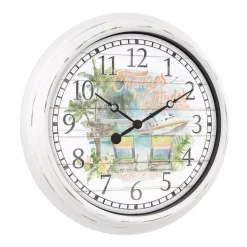Wall Clocks La Crosse Technology 15.75 In. Indoor/Outdoor Quartz Wall Clock – Changes In Latitudes -SAFAVIEH Shop white la crosse technology wall clocks 433 3841mv 4f 1000