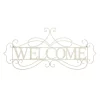 Wall Signs Lavish Home “Welcome” Decorative Rustic Metal Cutout Wall Sign -SAFAVIEH Shop white lavish home wall signs hw0200060 64 1000