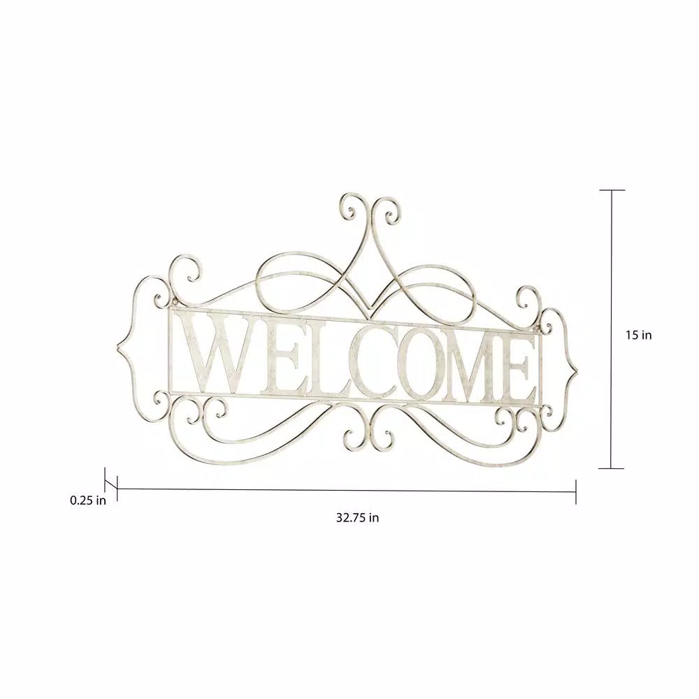 Wall Signs Lavish Home “Welcome” Decorative Rustic Metal Cutout Wall Sign 4 Wall Signs Lavish Home “Welcome” Decorative Rustic Metal Cutout Wall Sign - Image 2