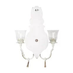 Wall Accents LITTON LANE Distressed White 2-Light Candle Sconce 14 Wall Accents LITTON LANE Distressed White 2-Light Candle Sconce -SAFAVIEH Shop white litton lane candle holders 35460 fa 1000