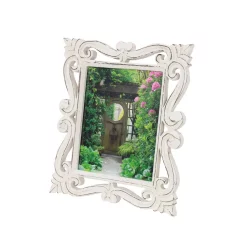 Picture Frames LITTON LANE 8 In. X 10 In. Rectangular Hand-Carved Antique Picture Frame With Whitewash Wood Finish -SAFAVIEH Shop white litton lane picture frames 54631 c3 1000