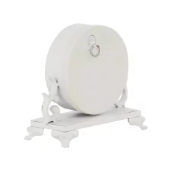 LITTON LANE 7 In. X 7 In. Iron Black And Vintage White Round Table Clocks On Rectangular Scrollwork-Designed Base (Set Of 2) 4 LITTON LANE 7 In. X 7 In. Iron Black And Vintage White Round Table Clocks On Rectangular Scrollwork-Designed Base (Set Of 2) -SAFAVIEH Shop white litton lane table clocks 52565 66 1000