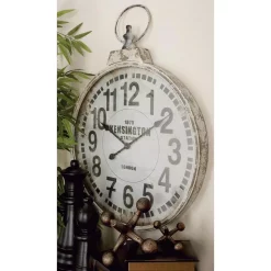 Wall Clocks LITTON LANE 32 In. X 24 In. London Inspired Antique Round Wall Clock -SAFAVIEH Shop white litton lane wall clocks 52118 31 1000