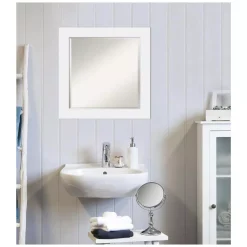 Mirrors Amanti Art Corvino 25 In. W X 25 In. H Framed Square Beveled Edge Bathroom Vanity Mirror In White Matte 15 Mirrors Amanti Art Corvino 25 In. W X 25 In. H Framed Square Beveled Edge Bathroom Vanity Mirror In White Matte -SAFAVIEH Shop white matte amanti art mirrors dsw4407195 44 1000