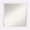 Mirrors Amanti Art Corvino 25 In. W X 25 In. H Framed Square Beveled Edge Bathroom Vanity Mirror In White Matte