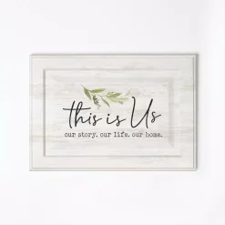 Decorative Letters P Graham Dunn “This Is Us” White Wood Wall Decor