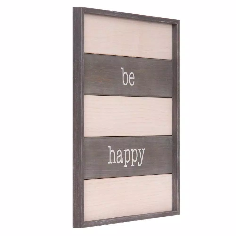 Wall Signs Pinnacle Be Happy Wood Plank Decorative Sign 5 Wall Signs Pinnacle Be Happy Wood Plank Decorative Sign - Image 3