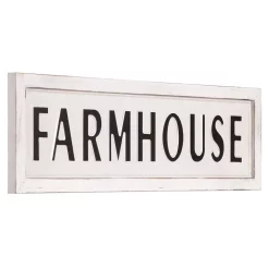 Wall Signs Pinnacle 11 In. X 38 In. Rustic White Farmhouse Tin Enamel Decorative Sign -SAFAVIEH Shop white pinnacle wall signs 1807 3857 4f 1000