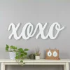 Wall Signs Pinnacle Script XOXO White Wood Decorative Sign