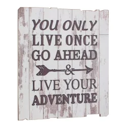 Wall Signs Stonebriar Collection 15.5 In. X 15.5 In. Weathered White Wood “Live Your Adventure” Wall Art 7 Wall Signs Stonebriar Collection 15.5 In. X 15.5 In. Weathered White Wood “Live Your Adventure” Wall Art -SAFAVIEH Shop white stonebriar collection wall signs sb 6063a 4f 1000