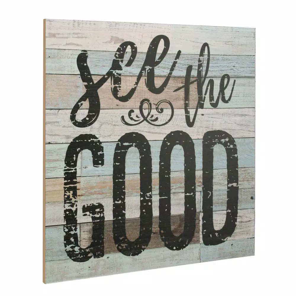 Wall Signs Stonebriar Collection 15 In. X 15 In. See The Good Wooden Wall Art 6 Wall Signs Stonebriar Collection 15 In. X 15 In. See The Good Wooden Wall Art - Image 4